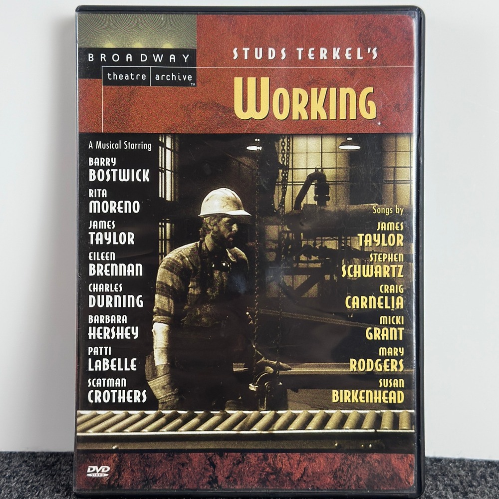 Studs‎ Terkel Working A Musical DVD Broadway Theatre Archive Rita Moreno